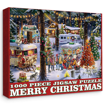 Rompecabezas de campamento de Navidad Puzzle 1000 piezas